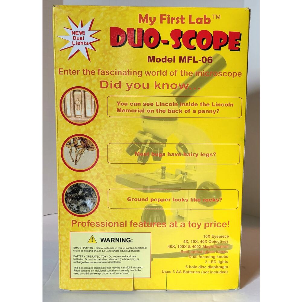 My First Lab Duo-Scope Microscope MFL-06 Children Student Beginner Science STEM - Picture 11 of 13